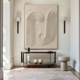 Beige Minimalist Abstract Painting #AVG 00502