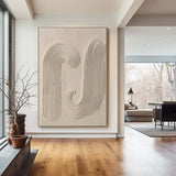 Beige Minimalist Abstract Painting #AVG 00502