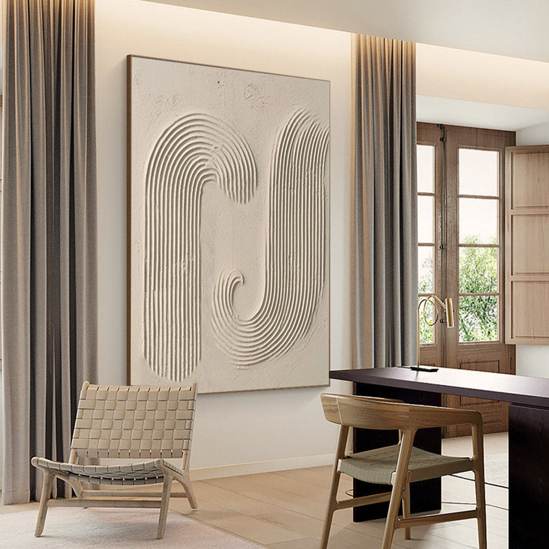 Beige Minimalist Abstract Painting #AVG 00502