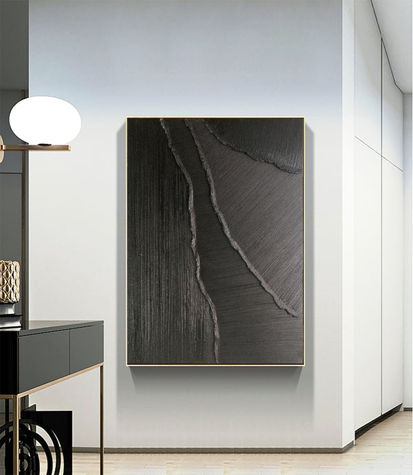 Black Minimalist Abstract Painting #AVG 00202