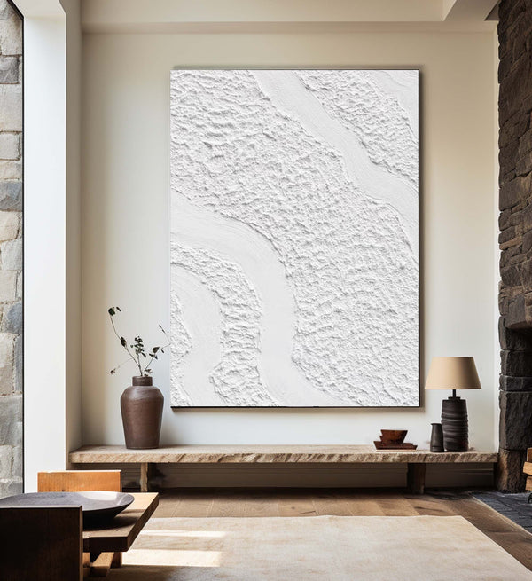 White Minimalist Abstract Painting #CXA 00306