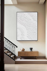 White Minimalist Abstract Painting #CXA 00306