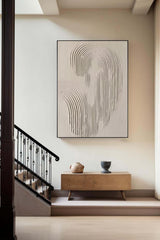 Beige & Brown Abstract Painting #CXA 010