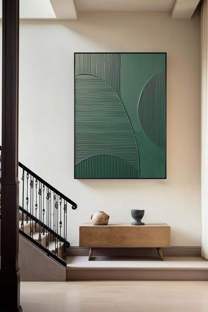Blue & Green Abstract Painting #CXA 00906