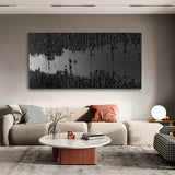 Black Minimalist Abstract Painting #AVG 00903