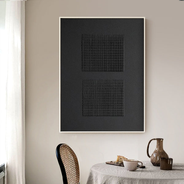 Black Minimalist Abstract Painting #AVG 00603