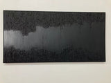 Black Minimalist- Large Modern Black Textured Canvas Art