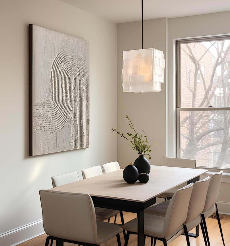 Beige & Brown Abstract Painting #CXA 021