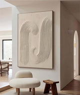 Beige Minimalist Abstract Painting #AVG 00502