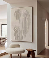 Beige & Brown Abstract Painting #CXA 010