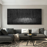 Black Minimalist Abstract Canvas Wall Art