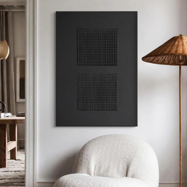Black Minimalist Abstract Painting #AVG 00603