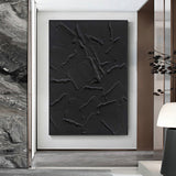 Black Minimalist Abstract Painting #AVG 00102