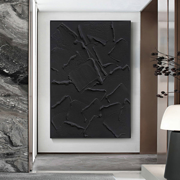 Black Minimalist Abstract Painting #AVG 00102