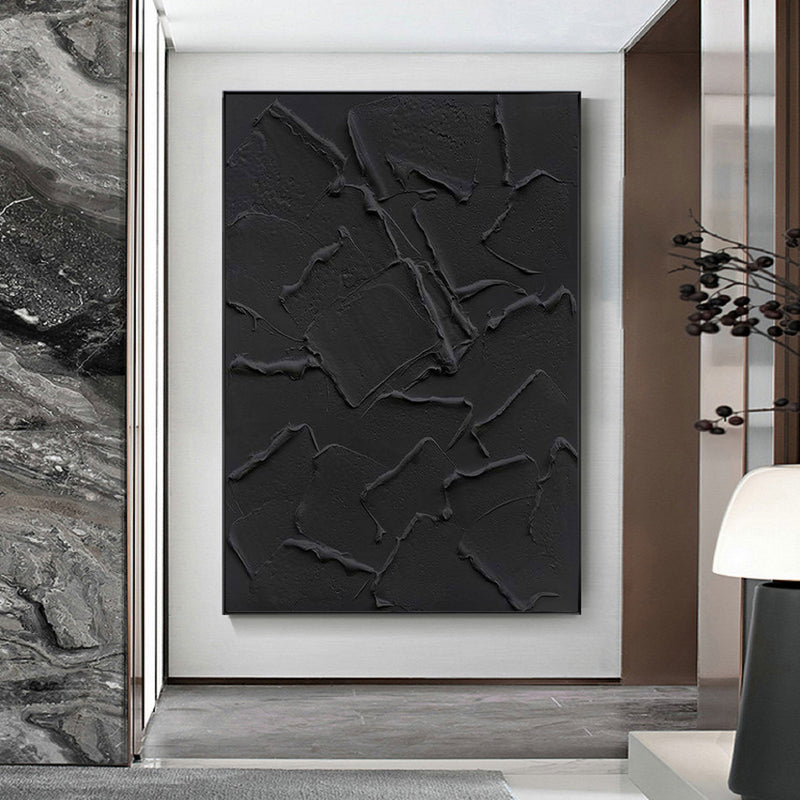 Black Minimalist Abstract Painting #AVG 00102