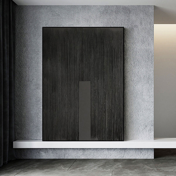 Black Minimalist Abstract Painting #AVG 00803