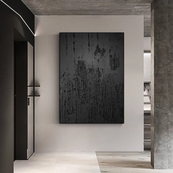 Black Minimalist Abstract Painting #AVG 00403