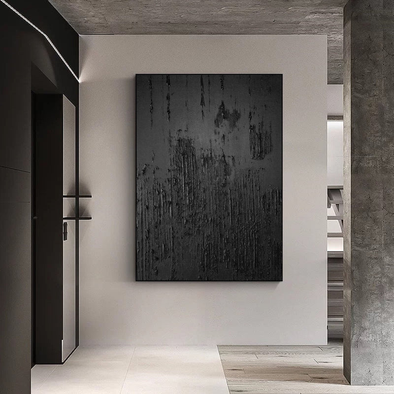 Black Minimalist Abstract Painting #AVG 00403