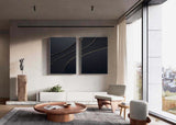 Midnight Elegance Abstract Painting SET OF 2