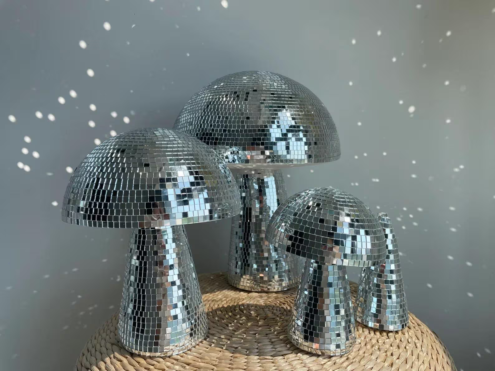 Latest style Mirrored glass|Handmade Stylish Disco Mushroom Home Decor |Theme party