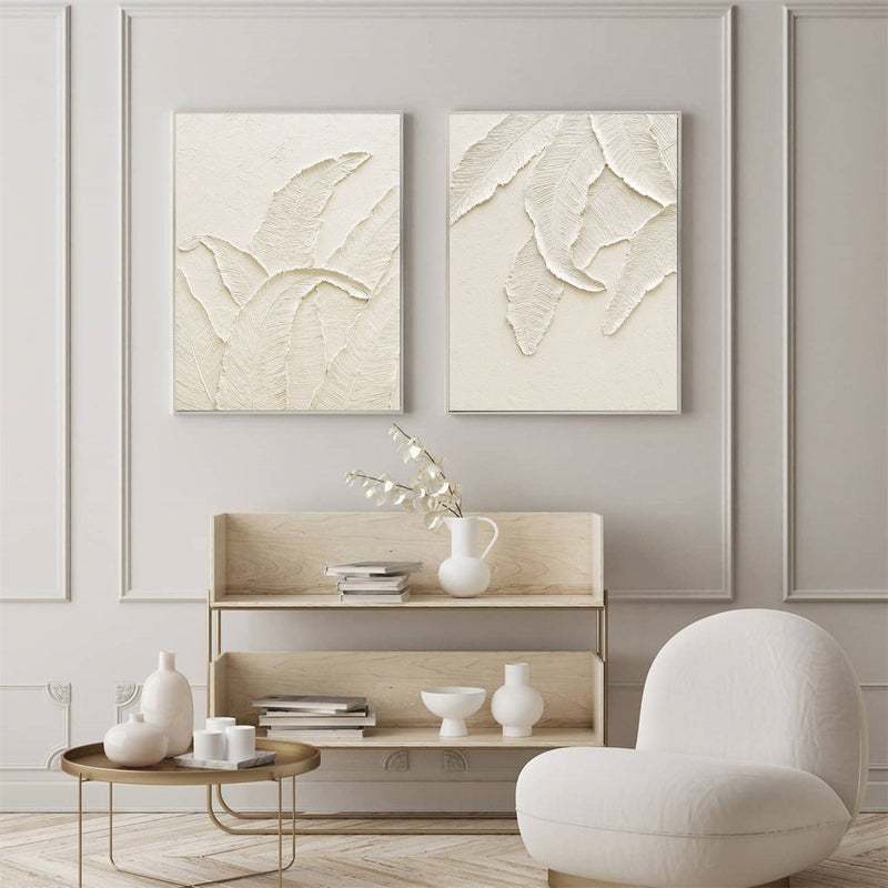 Textured Leaves SET OF 2
