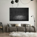 Black Minimalist Abstract Canvas Wall Art