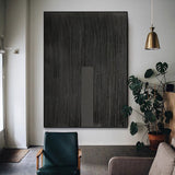 Black Minimalist Abstract Painting #AVG 00803