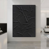 Black Minimalist Abstract Painting #AVG 00102