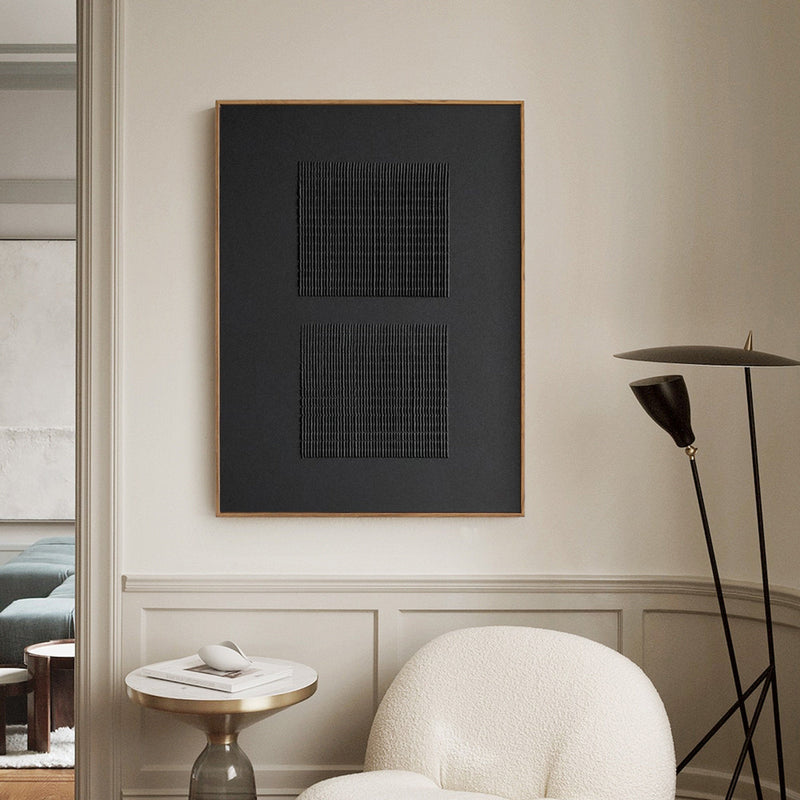 Black Minimalist Abstract Painting #AVG 00603
