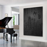 Black Minimalist Abstract Painting #AVG 00403