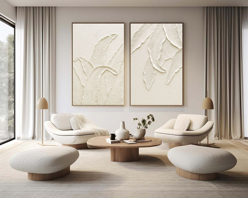 Textured Leaves SET OF 2