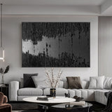 Black Minimalist Abstract Painting #AVG 00903