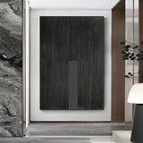 Black Minimalist Abstract Painting #AVG 00803