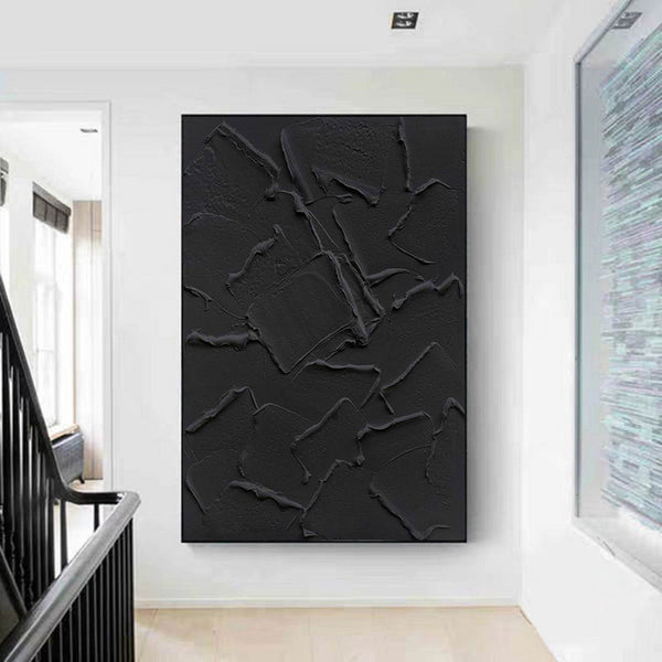 Black Minimalist Abstract Painting #AVG 00102