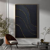 Black Minimalist Abstract Painting #AVG 00503