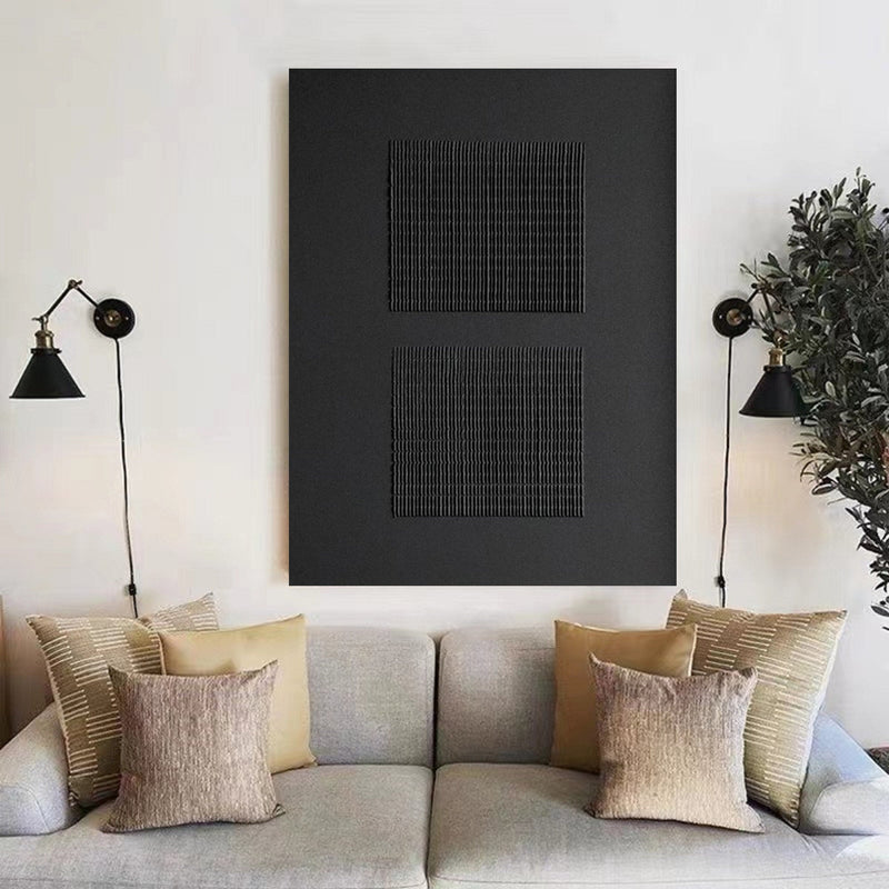 Black Minimalist Abstract Painting #AVG 00603