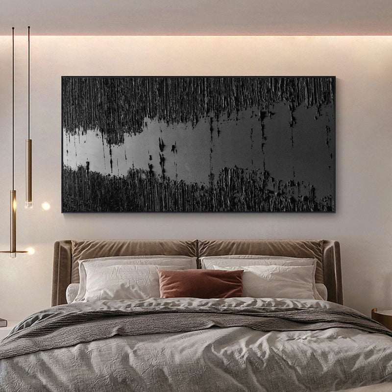 Black Minimalist Abstract Painting #AVG 00903