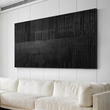 Large Black Minimalist Abstract Wall Art