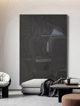 Black Minimalist Abstract Painting #AVG 00303