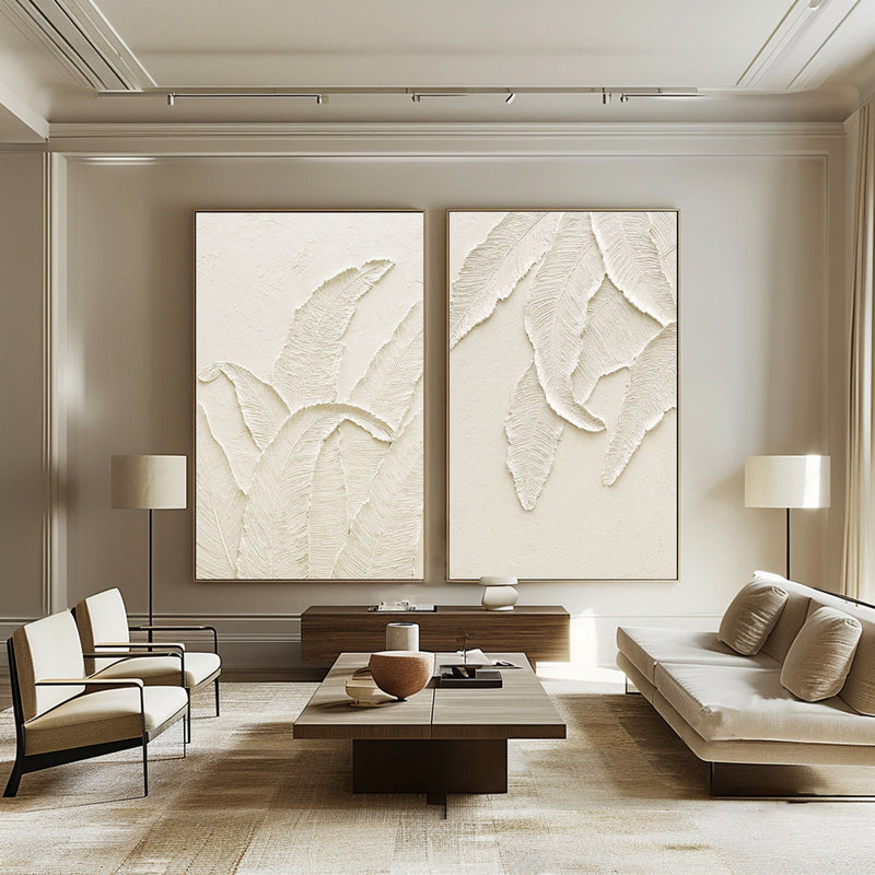 Textured Leaves SET OF 2