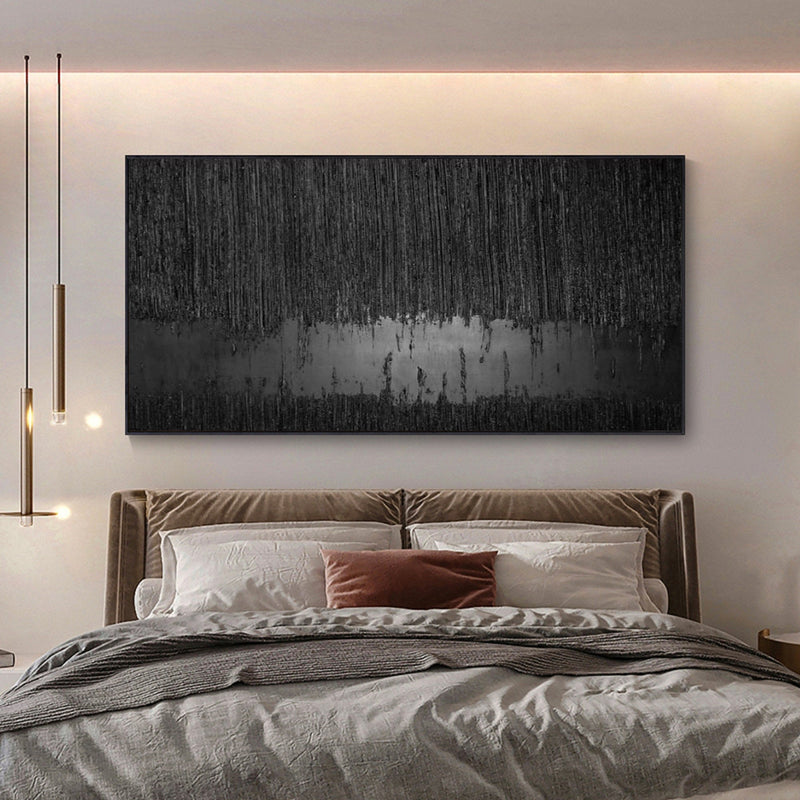 Black Minimalist Abstract Canvas Wall Art