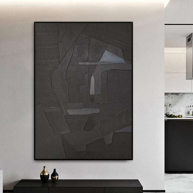Black Minimalist Abstract Painting #AVG 00303