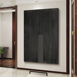 Black Minimalist Abstract Painting #AVG 00803