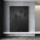 Black Minimalist Abstract Painting #AVG 00403