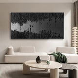 Black Minimalist Abstract Painting #AVG 00903