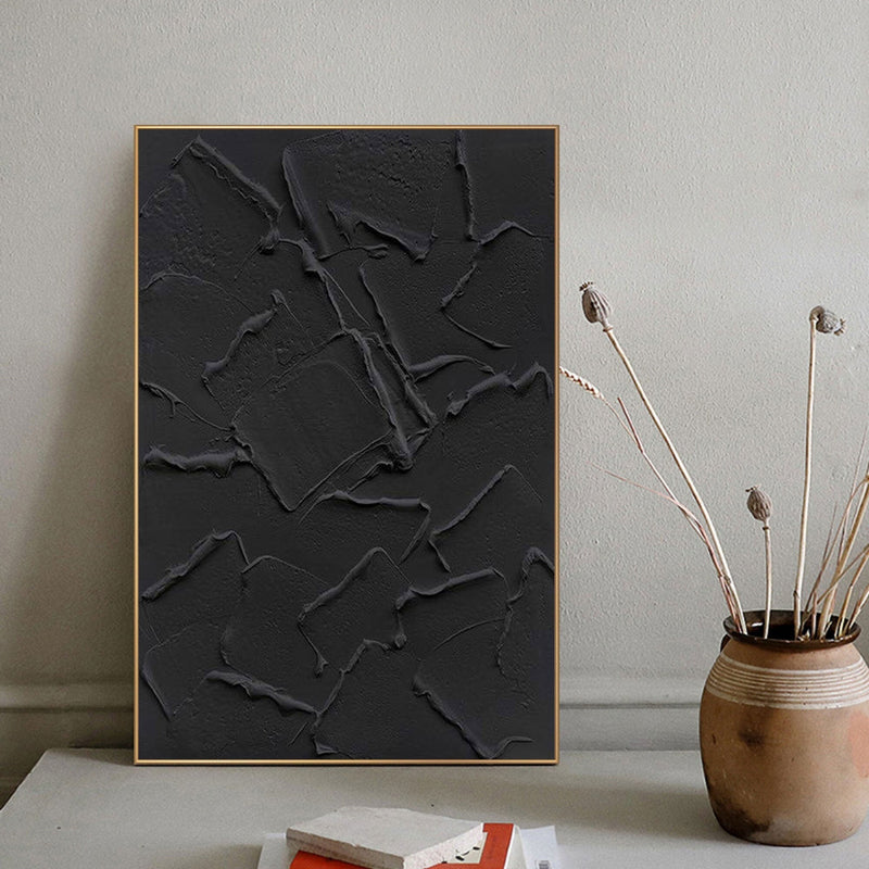 Black Minimalist Abstract Painting #AVG 00102