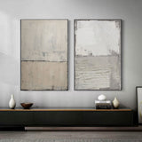 Beige & Brown Abstract Painting SET OF 2 #AVG 00501