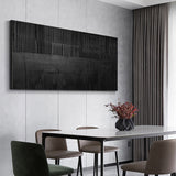 Large Black Minimalist Abstract Wall Art