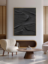 Black & White Abstract Painting #CXA 024