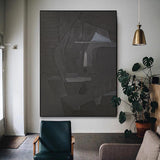 Black Minimalist Abstract Painting #AVG 00303